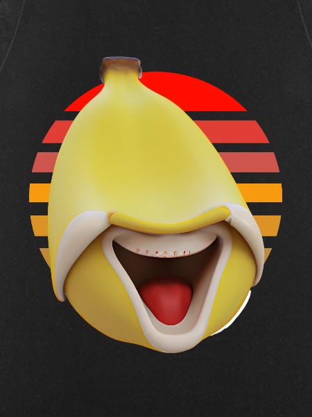 Funny banana at sunset
