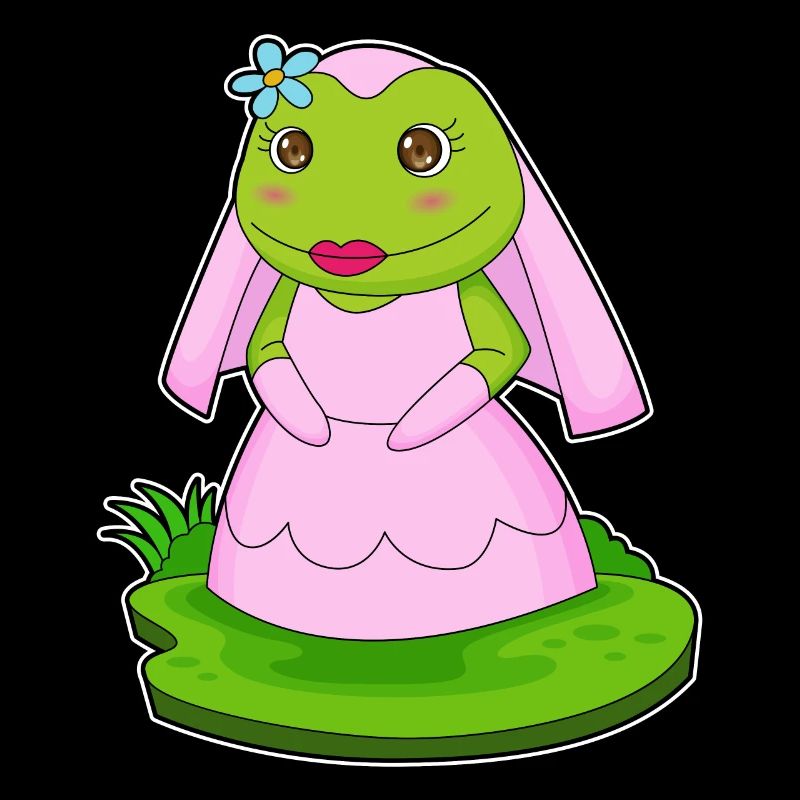 Frosch Braut Blume Hochzeit