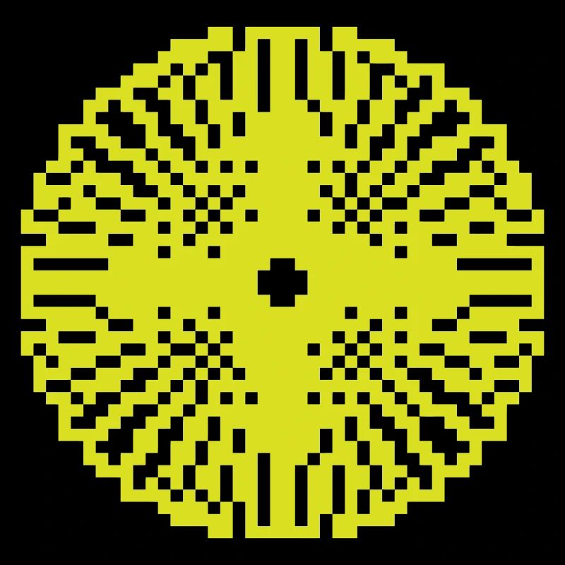 Soleil pixel pixel cercle pixelisé soleil | Graphique vectoriel