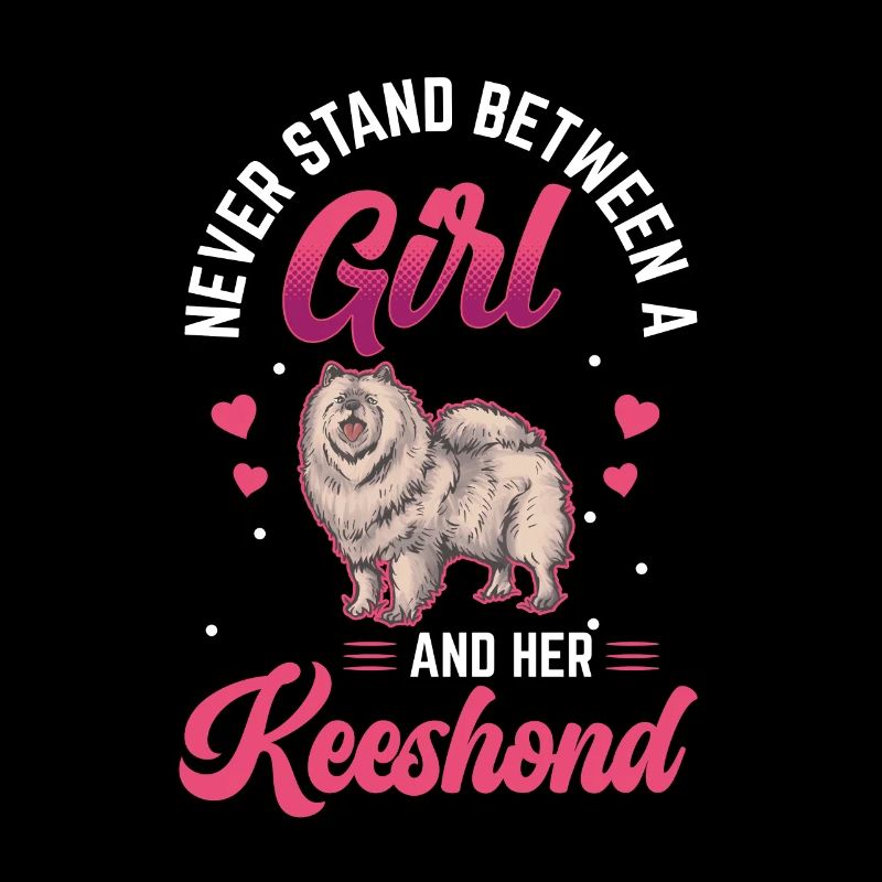 Mädchen und ihr Wolfsspitz Deutscher Keeshond