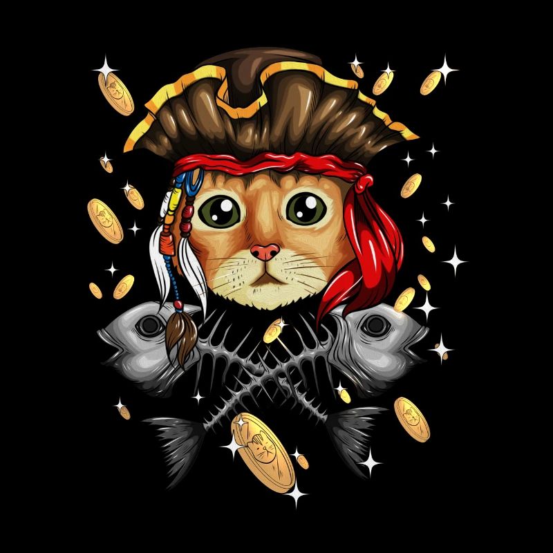 Pirate Chat Pirate Costume Chat Squelette Poisson