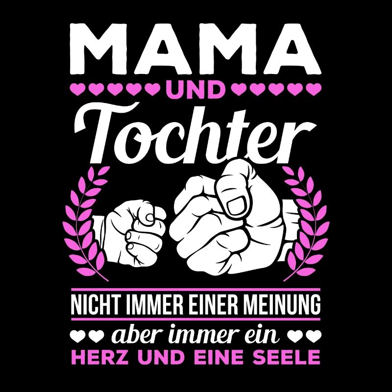 tolles Muttertag Spruch - ein Herz und eine Seele.