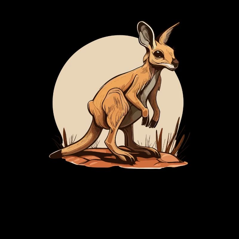 Kangaroo comic cartoon style