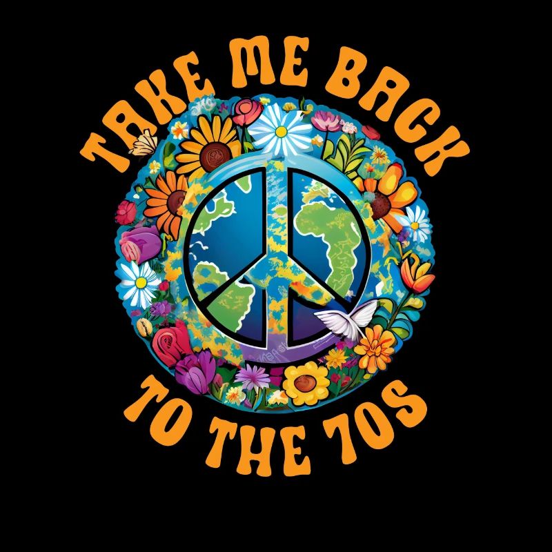 Hippie Peace Zeichen Frieden Blumen Blumenkind