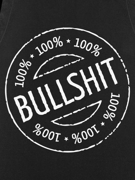 100% Bullshit Stamp (White)