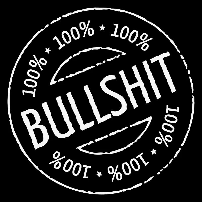 100% Bullshit Stamp (White)
