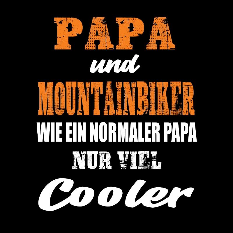 Papa und Mountainbiker
