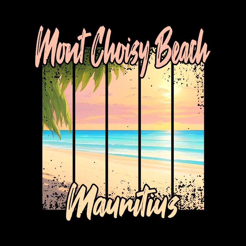 Coucher de soleil sur la plage de Mont Choisy