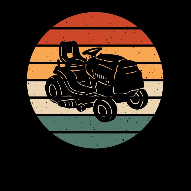 Retro Traktor Mäher Design