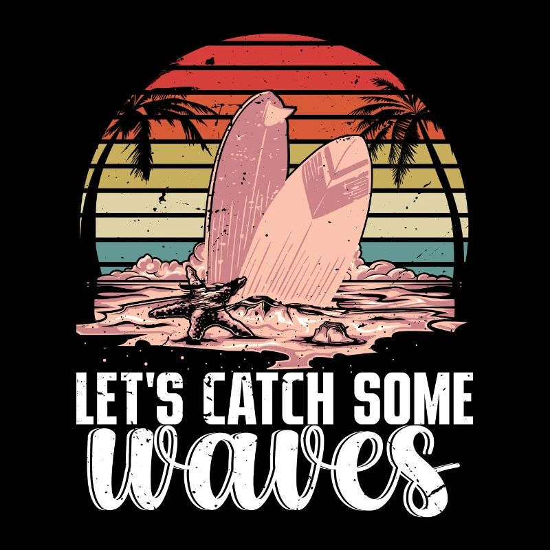 Surfer Retro Surfing Hawaii Shaka Surf Instructor