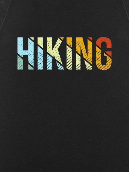Hiking lettering retro