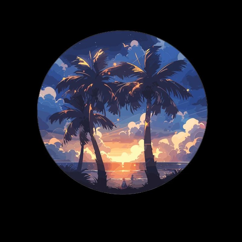 Palm tree palm tree palm tree sunset palm beach