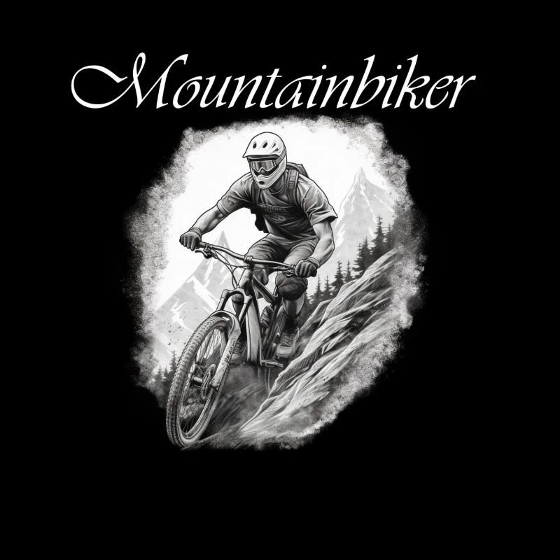 Mountainbiker weiß