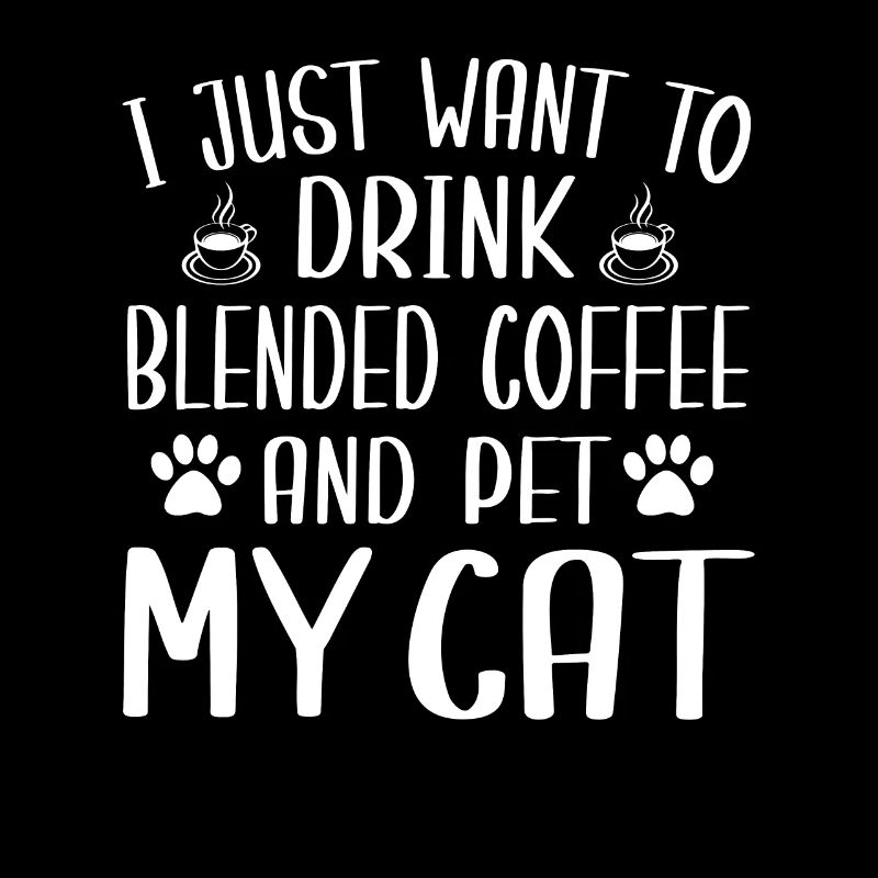 Fun mixed coffee and cat lovers