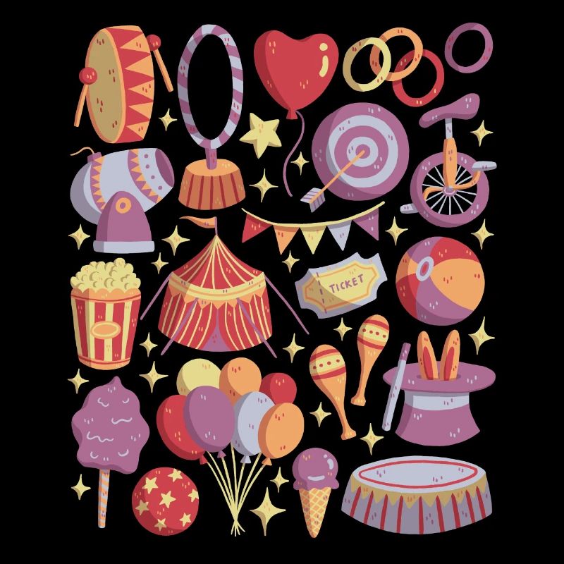 Circus - Artists, acrobats, circus tent