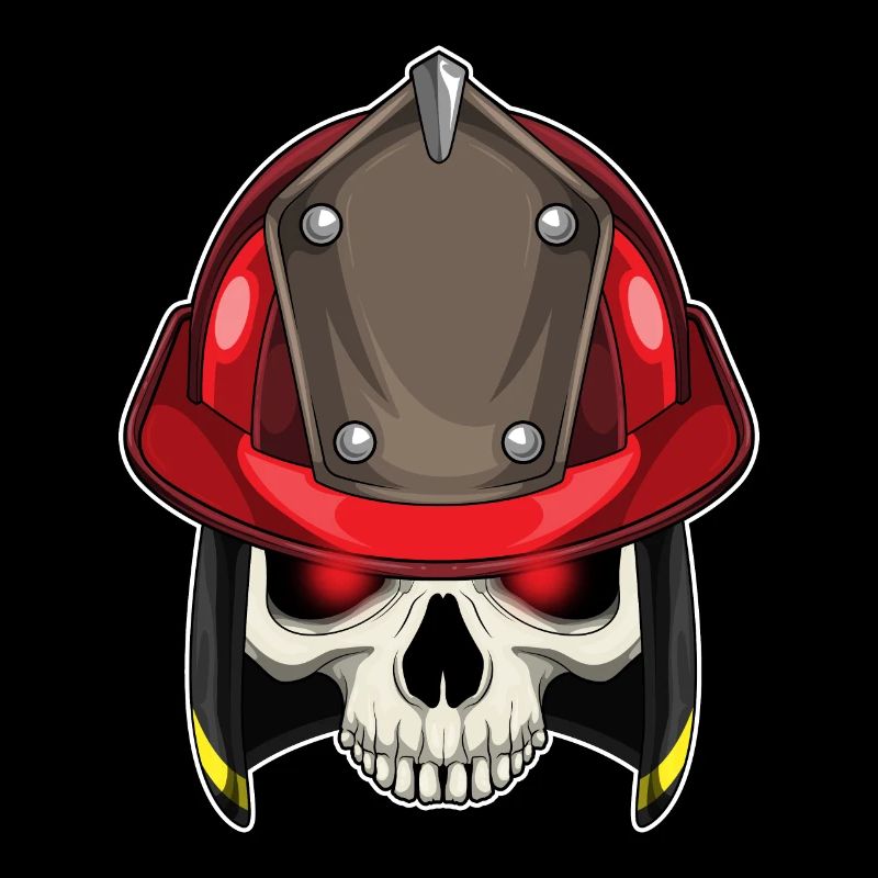 Skull Firefighter Fire Brigade