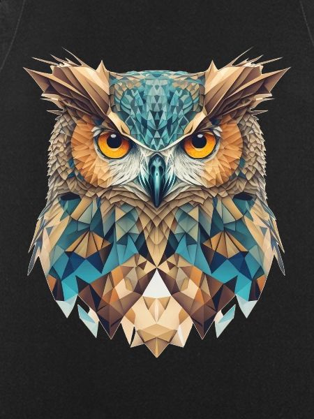 Geometric owl head