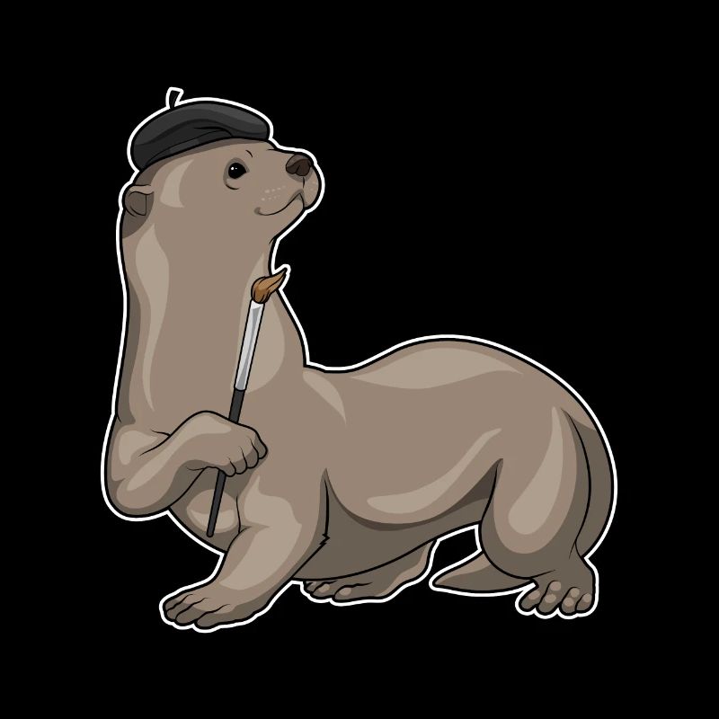 Otter Malen Pinsel