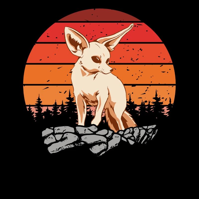 Retro Vintage Fennec Fox Owner Fennec Foxes