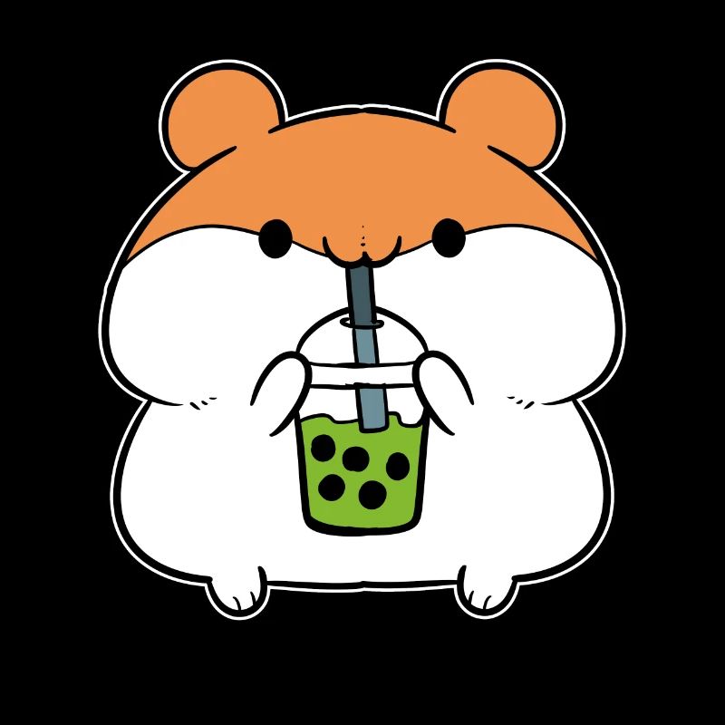 Boba Sippin Hamster Boba Tea Lover