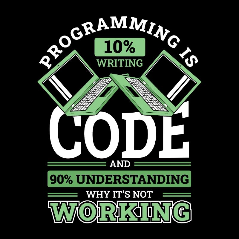 Programming 10% Writing 90% Not Working Coder