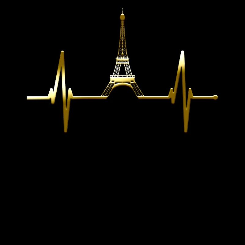 Paris Skyline Herzschlag Eiffelturm Frankreich