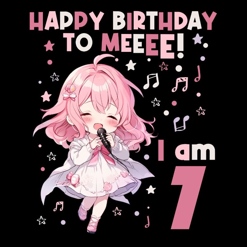 Anime Mandga K-Pop KPop Mädchen 7. Geburtstag