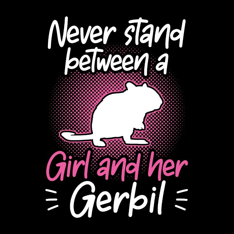 Fille et son rongeur gerbille Gerbille