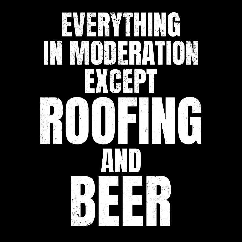Everything In Moderation Except Roofing And Beer -