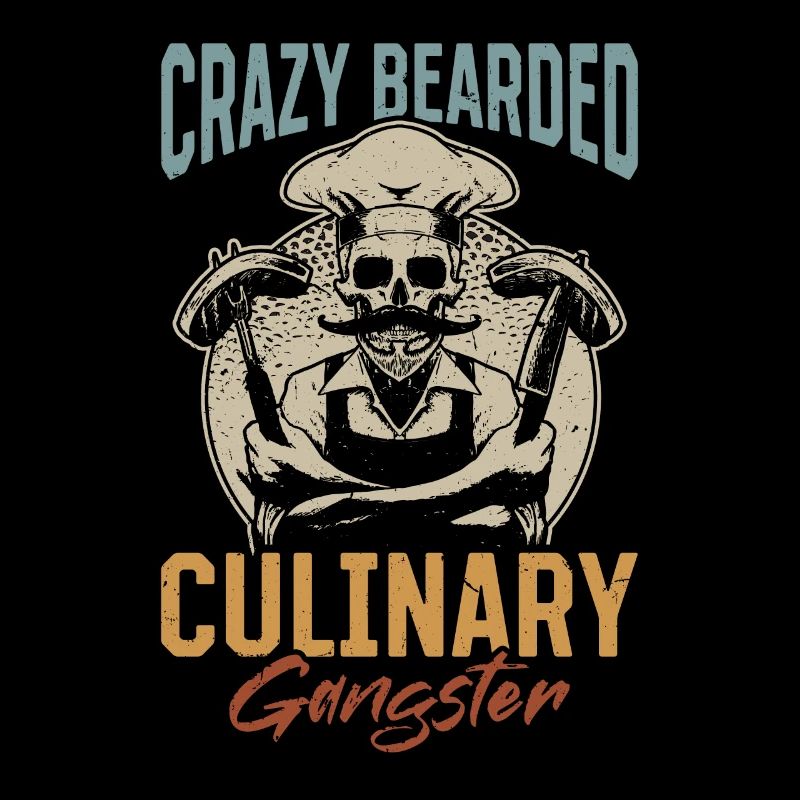 Crazy Bearded Culinary Gangster Culinary Man Grill