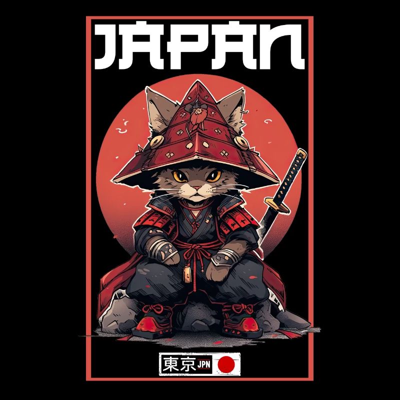 Chat d’Asie Samouraï japonais Samouraï