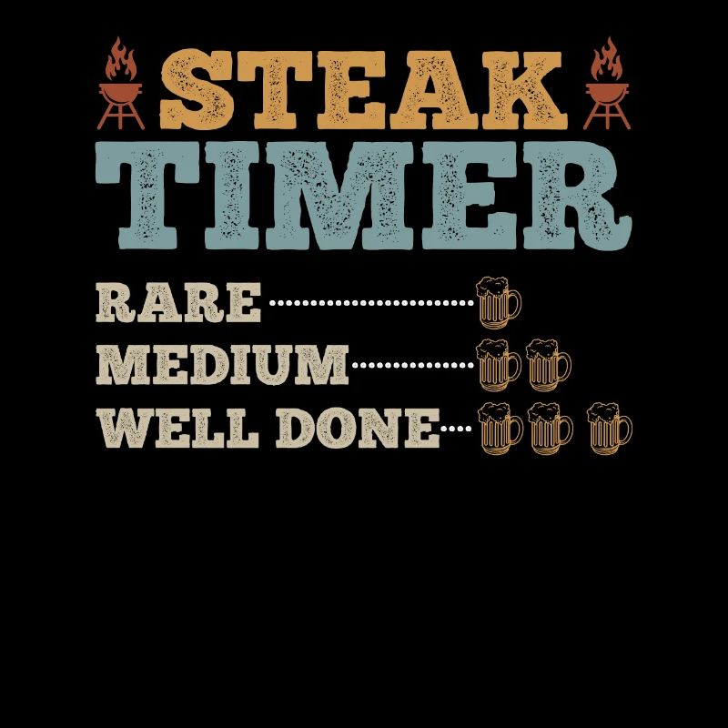 Steak Timer Rare Medium Well Done Beer Drinking &