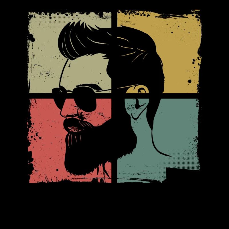 Beard Lover Bearded Man Retro