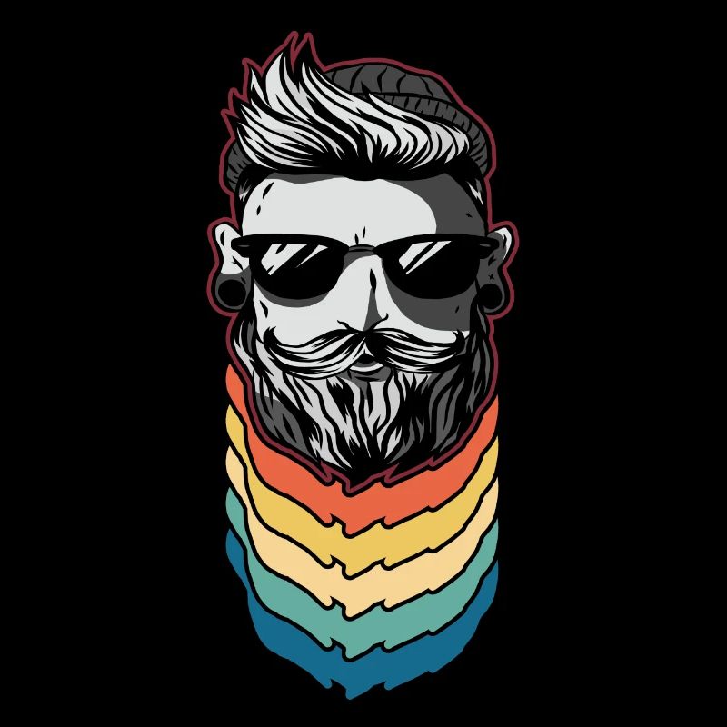 Beard Lover Bearded Man Retro
