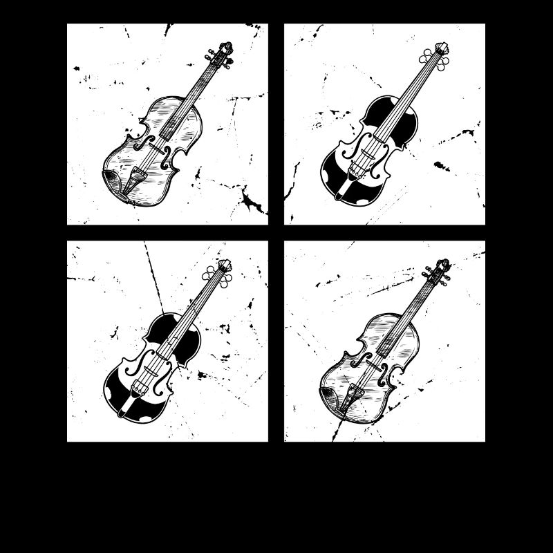 Beaucoup de coffret rétro avec violon violon mu