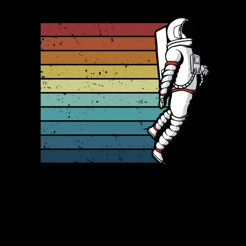 Retro Taikonaut Cosmonaute Vaisseau Spatial Spaceman