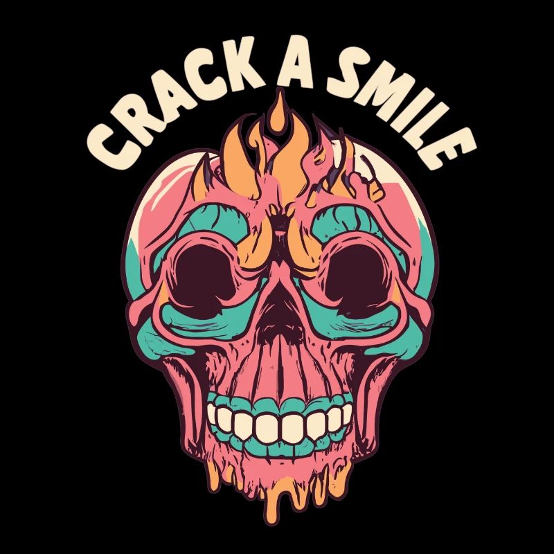 Crânes Crack A Smile Totenkopf Crâne