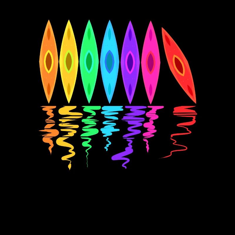 Colorful Kayaks Gift for Kayaker Paddle