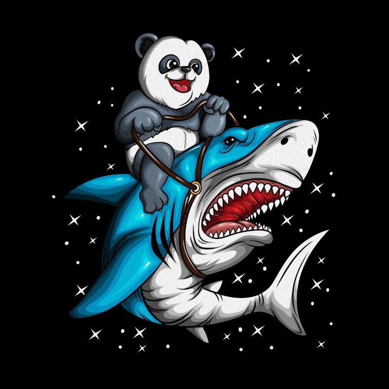 Leçon d’équitation Shark Panda Bear Équitation Requin
