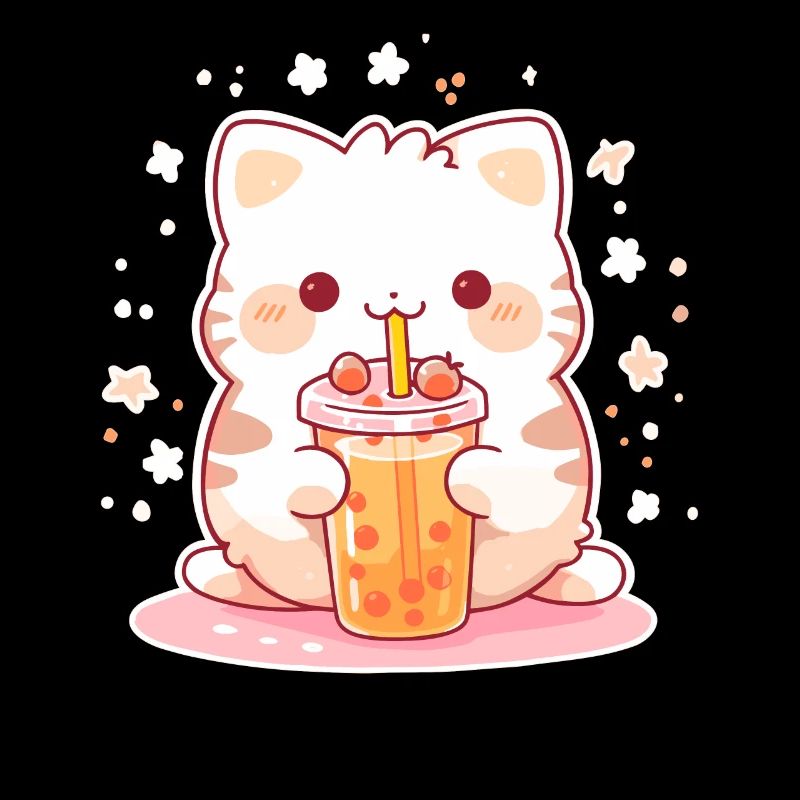 Boissons pour chats kawaii Boba Bubble Tea Chibi