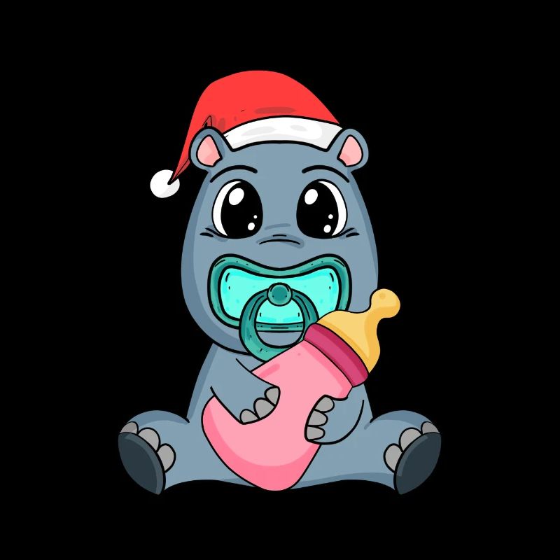 Hippopotame bébé Noël