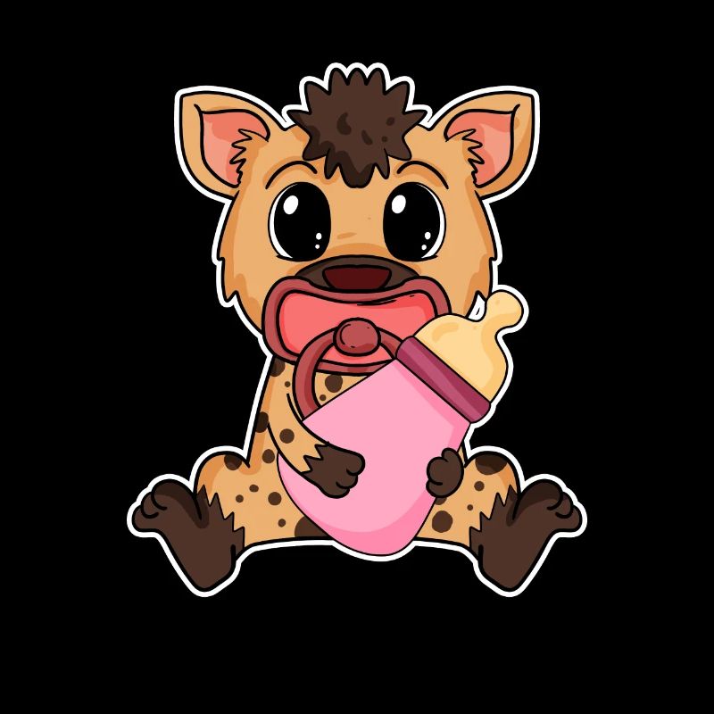 Motif de bébé hyène