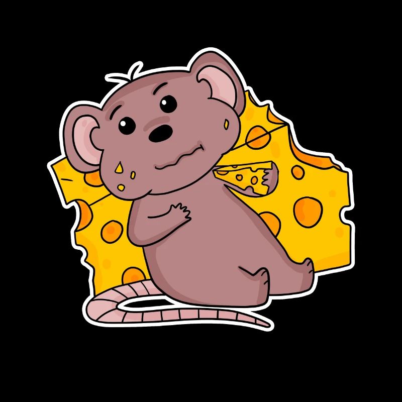 Mouse motif with cheese