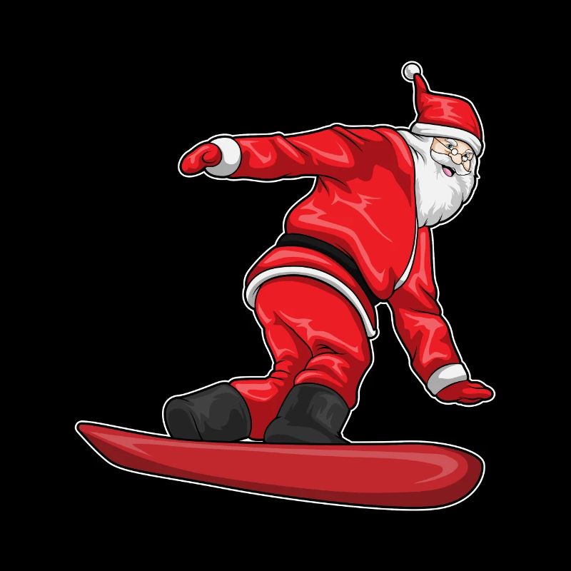 Weihnachtsmann Weihnachten Snowboard