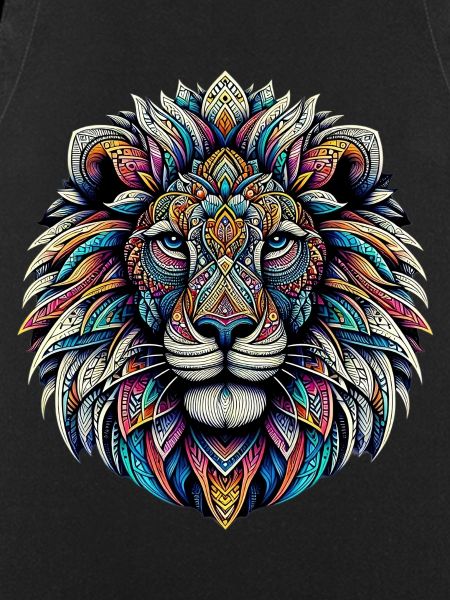 Löwe mit Mandalas verziert