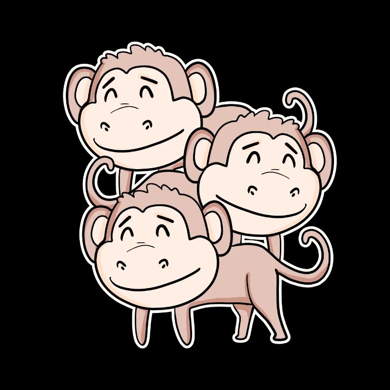 Singe mignon - Motif de singe