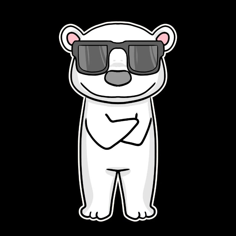 Eisbär mit Brille