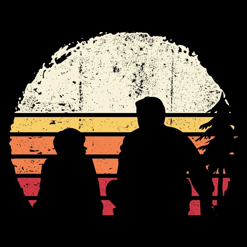 Sunset Silhouette on Beach