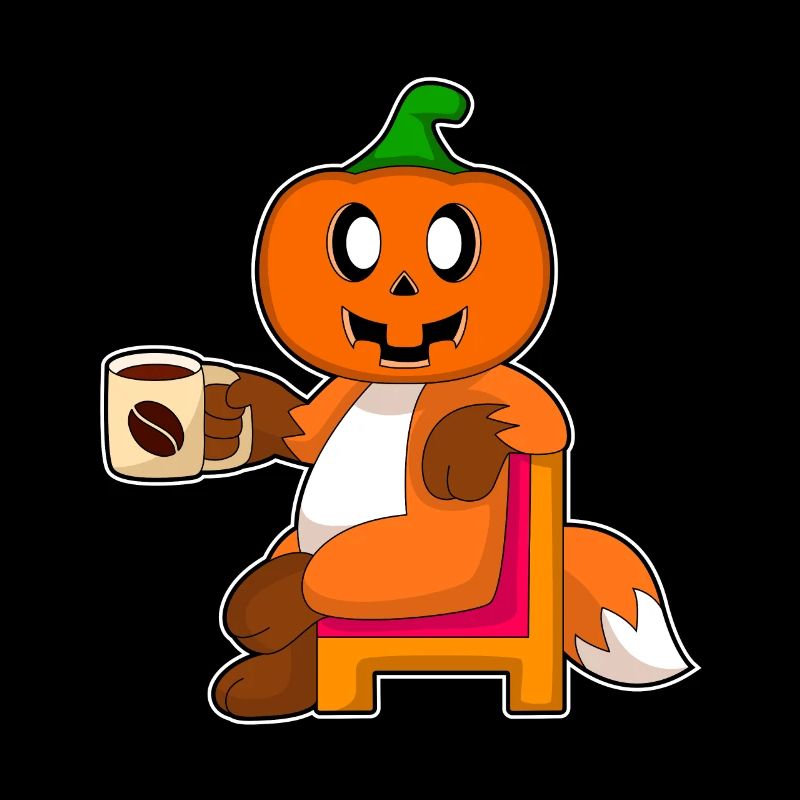 Fuchs Halloween Kürbis Kaffee