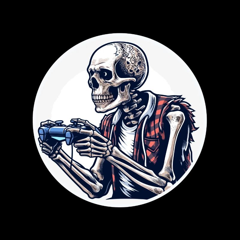 Skeleton with game controller. design for Gamer
